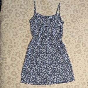 Brandy Melville John Galt Viscose Floral Blue White Mini Dress Sundress Small